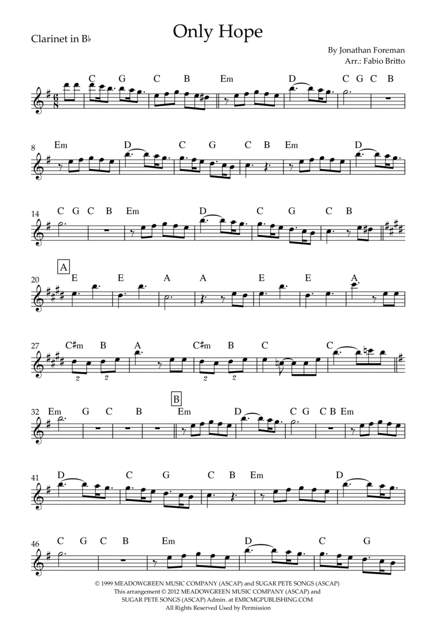 Only Hope (arr. Fabio Britto)