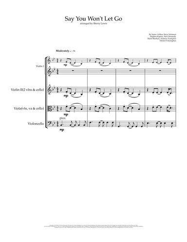 Say You Won't Let Go (arr. Sherry Lewis)