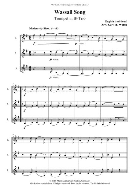 Wassail Song (arr. Gert Th. Walter)