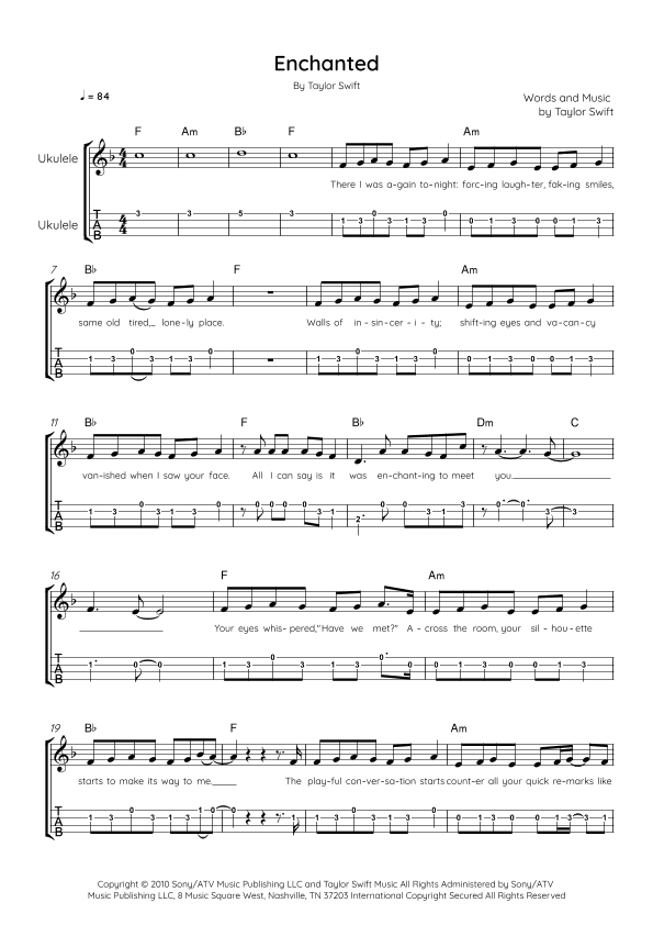 Enchanted (arr. Arr. MDS)