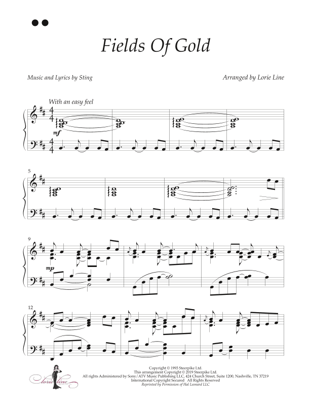 Fields Of Gold (arr. Lorie Line)