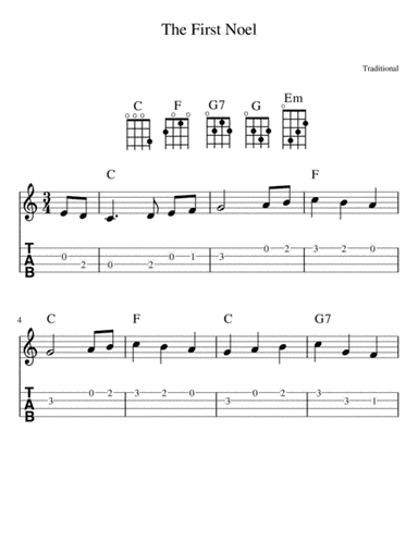 The First Noel (Ukulele) (arr. Randy McGravey)