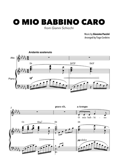O Mio Babbino Caro (arr. Tiago Cordeiro)