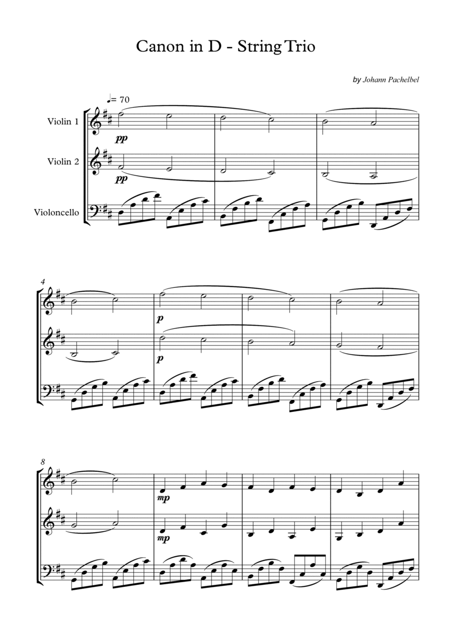 Canon in D (arr. Wesley S. SIlva)