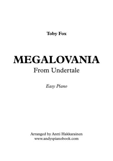MEGALOVANIA (from Undertale) (arr. Antti Hakkarainen)