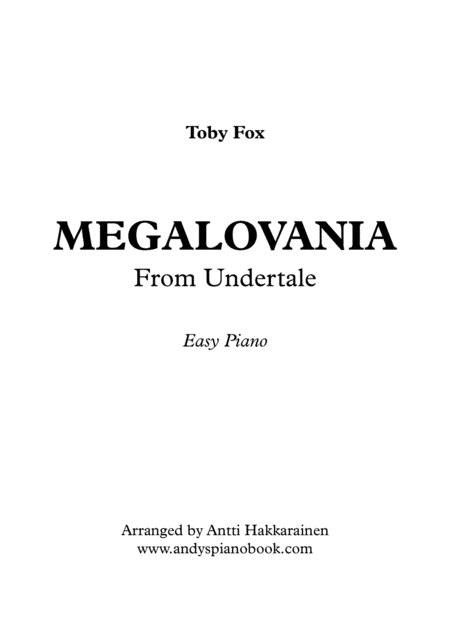 MEGALOVANIA (from Undertale) (arr. Antti Hakkarainen)