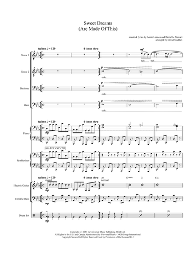 Sweet Dreams (are Made Of This) (arr. David Maddux)