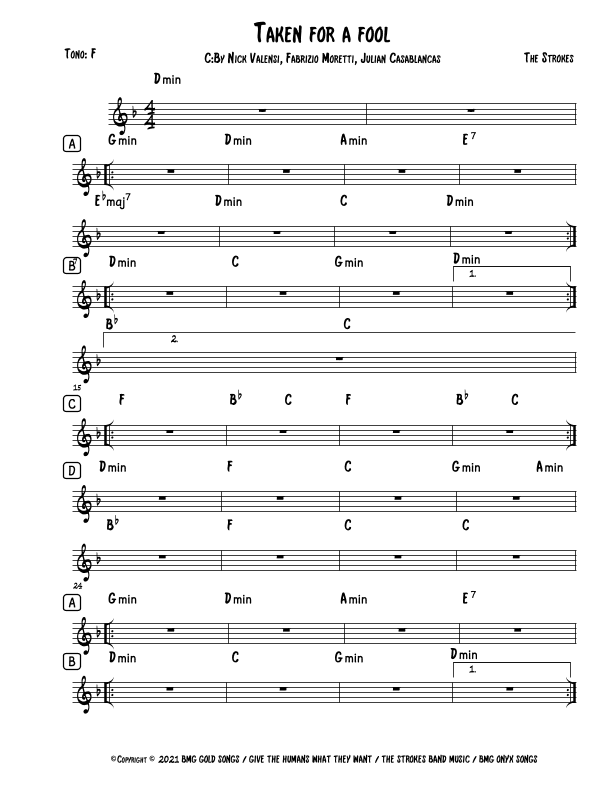 Taken For A Fool (arr. Sebastian Santana)