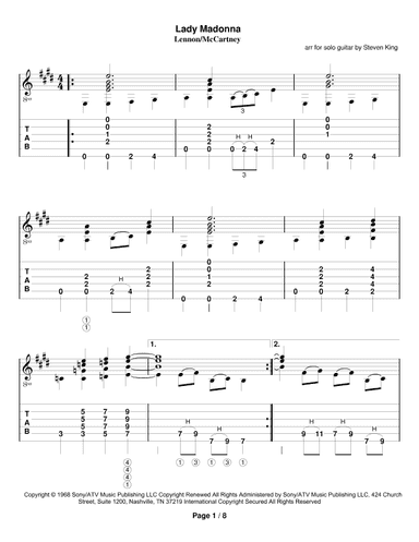 Lady Madonna (arr. Steven King)