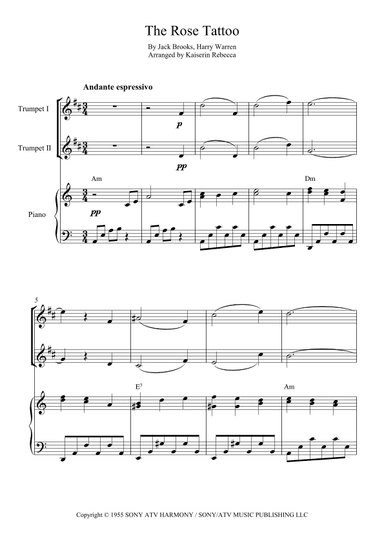 The Rose Tattoo (inspired By The Motion Picture) (arr. Kaiserin Rebecca)