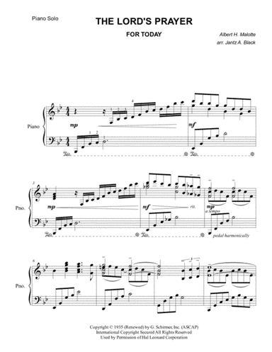 The Lord's Prayer (arr. Jantz A. Black)