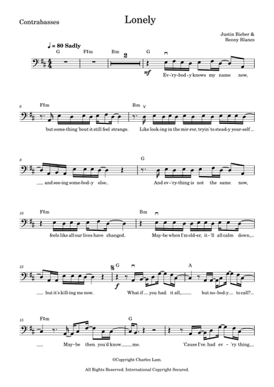 Lonely (arr. Charles Lam)