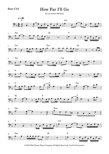 How Far I'll Go (arr. Fabio Eduardo de Oliveira)