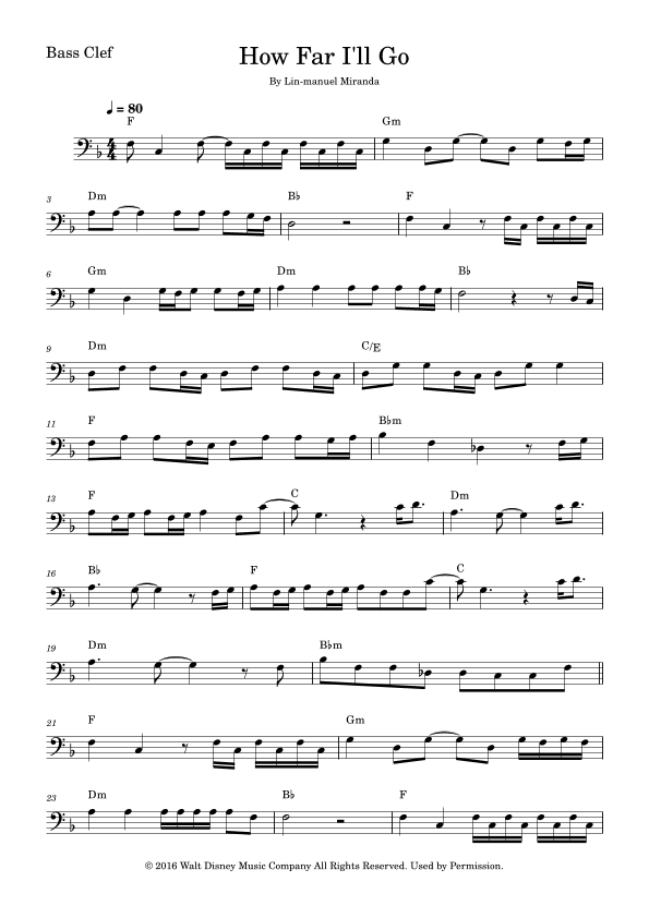 How Far I'll Go (arr. Fabio Eduardo de Oliveira)