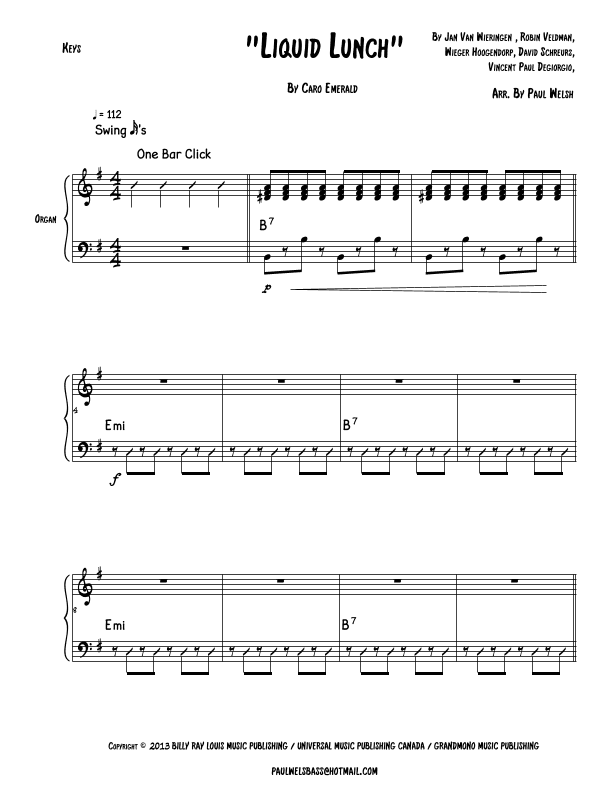 Liquid Lunch (arr. P Welsh)