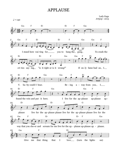 Applause (arr. Brock Chart)