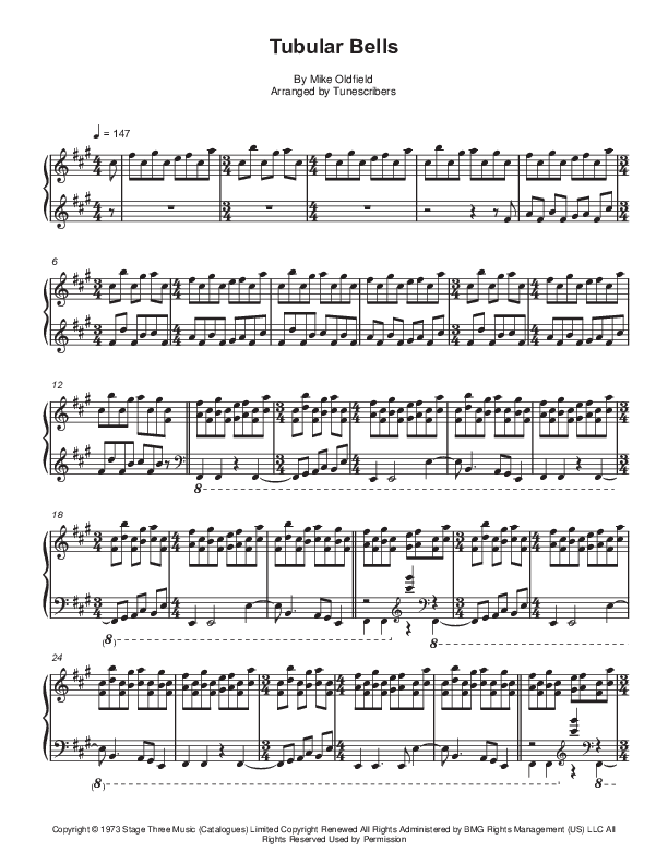 Tubular Bells (arr. Tunescribers)