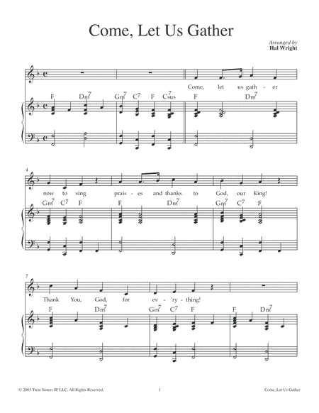 Come, Let Us Gather (arr. Hal Wright)