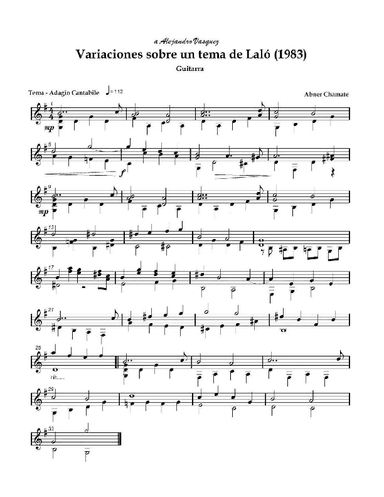 Variations on a theme by Lalo