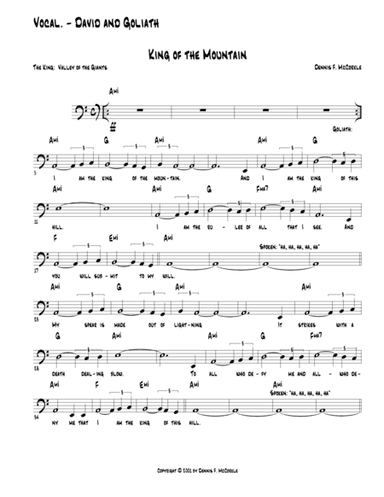 King of the Mountain (David and Goliath) from "The Kings" - ACT 1:Song 12