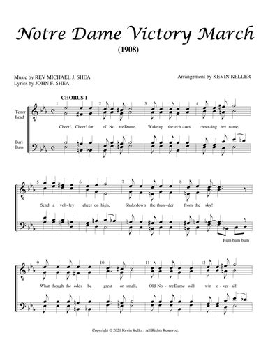 Notre Dame Victory March (arr. Kevin Keller)