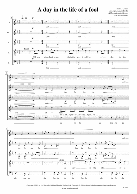 A Day In The Life Of A Fool (manha De Carnaval) (arr. Bossa Nova style)