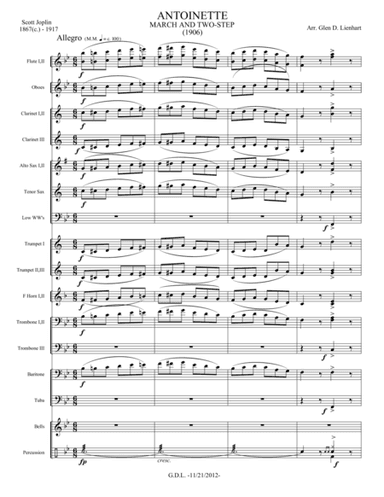 Antoinette March - Extra Score (arr. Glen D. Lienhart)