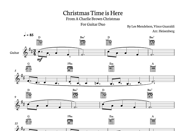 Christmas Time Is Here (arr. Heisenberg)