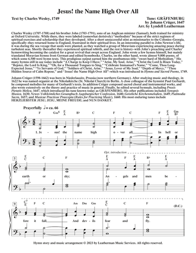 Jesus! the Name High Over All (arr. Lyndell Leatherman)