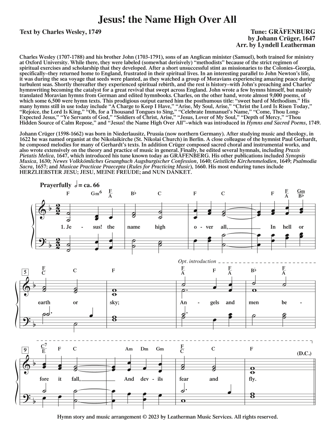 Jesus! the Name High Over All (arr. Lyndell Leatherman)