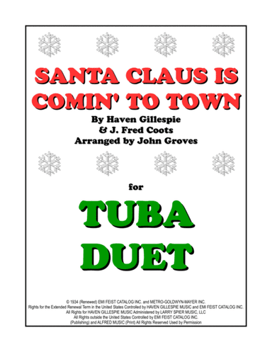 Santa Claus Is Comin' To Town (arr. John Groves)