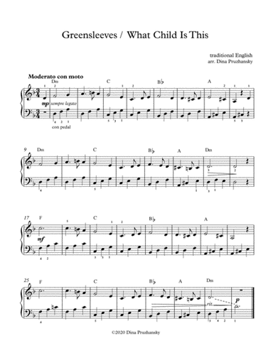 Greensleeves / What Child Is This (arr. Dina Pruzhansky)