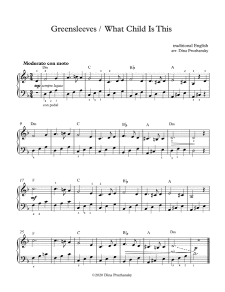 Greensleeves / What Child Is This (arr. Dina Pruzhansky)