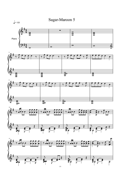 Sugar (arr. Maroon 5)