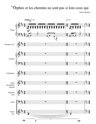 Orphée et les chemins ne sont pas si loin ceux qui version orchestrée