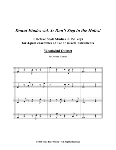Donut Etudes vol. 3: Don’t Step in the Holes! – Woodwind Quartet or Quintet