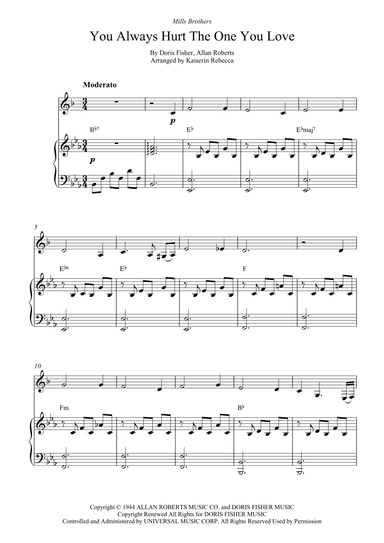 You Always Hurt The One You Love (arr. Kaiserin Rebecca)