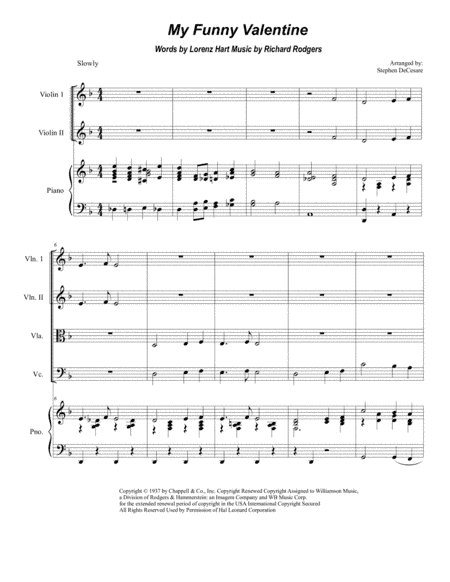 My Funny Valentine (arr. Stephen DeCesare)