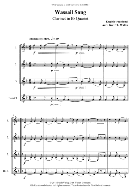 Wassail Song (arr. Gert Th. Walter)