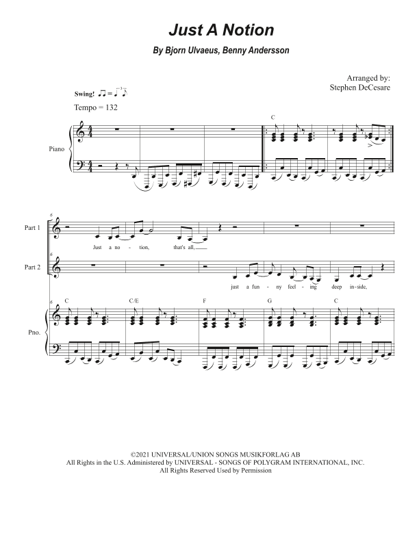 Just A Notion (arr. Stephen DeCesare)