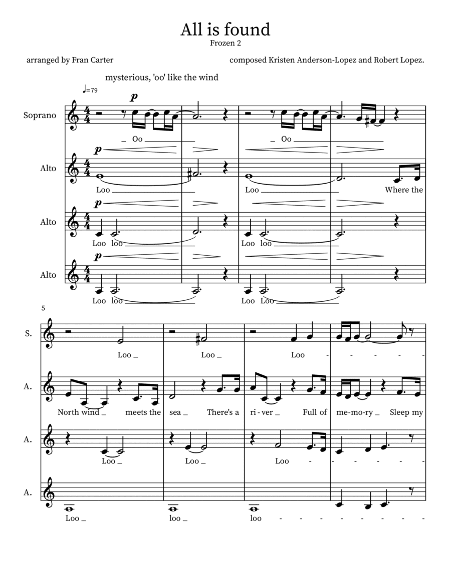 All Is Found (arr. Fran Carter)