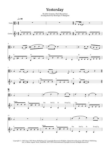 Yesterday (arr. Henrique F Mangoni)