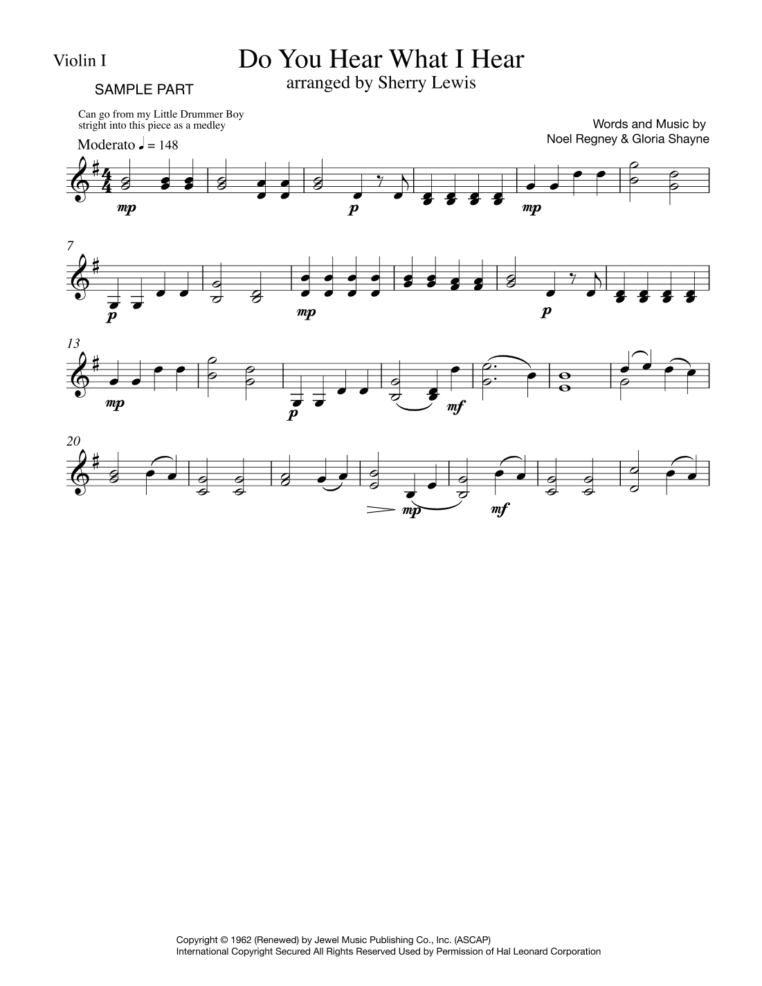 Do You Hear What I Hear (arr. Sherry Lewis)