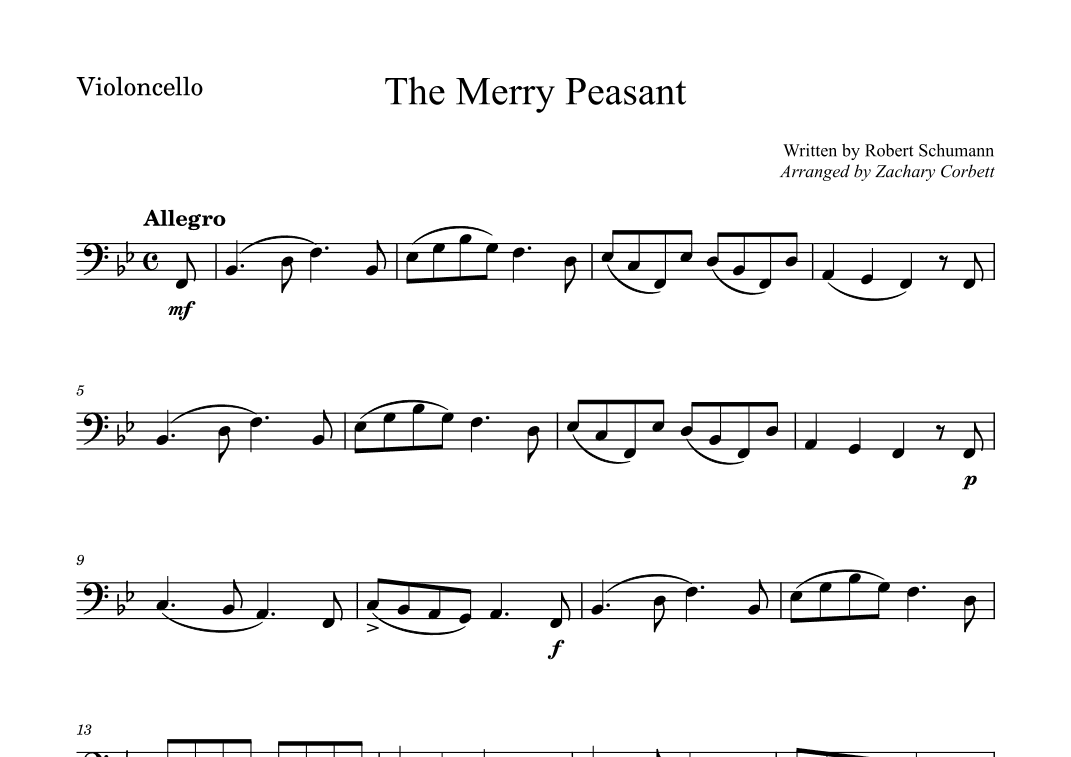 The Merry Peasant (arr. Zachary Corbett)