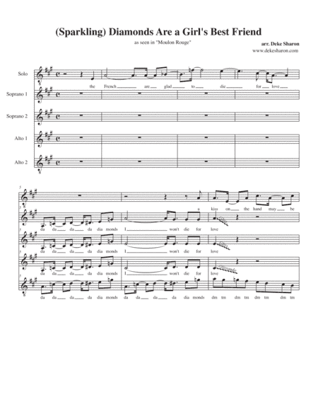 Diamonds Are A Girl's Best Friend (arr. Deke Sharon)