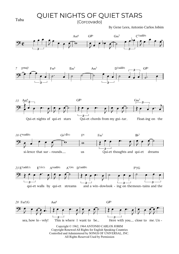 Quiet Nights Of Quiet Stars (corcovado) (arr. Alex Nunes Rodrigues)