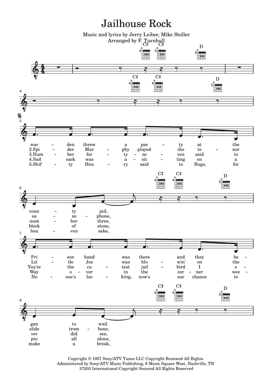 Jailhouse Rock (arr. F. Turnbull)