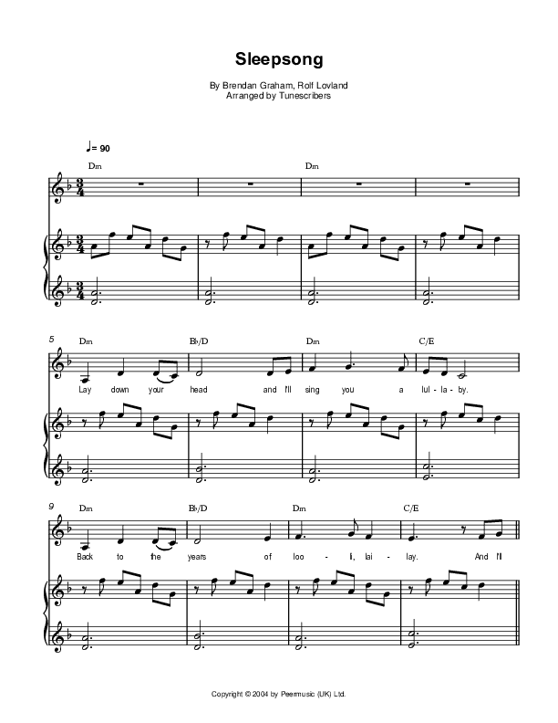 Sleepsong (arr. Tunescribers)