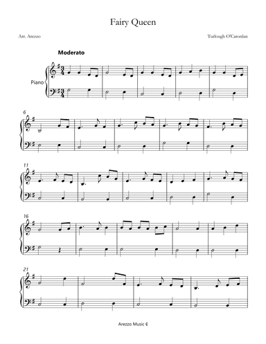 Fairy Queen - Easy Piano Sheet Music (arr. Arezzo Music)