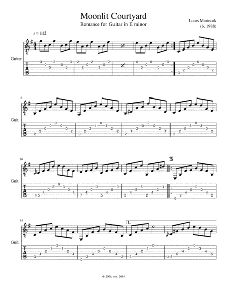 Moonlit Courtyard (Romance for Guitar)